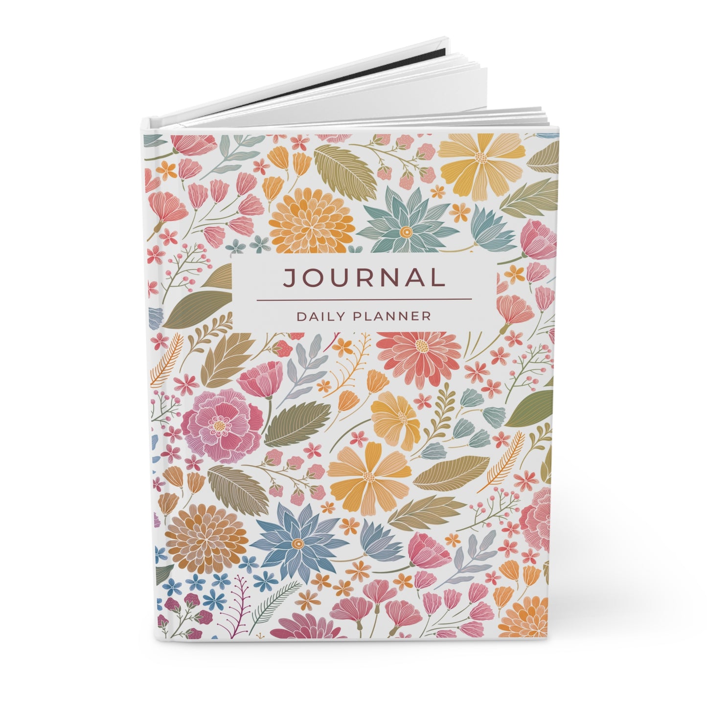 Hardcover Floral Daily Journal